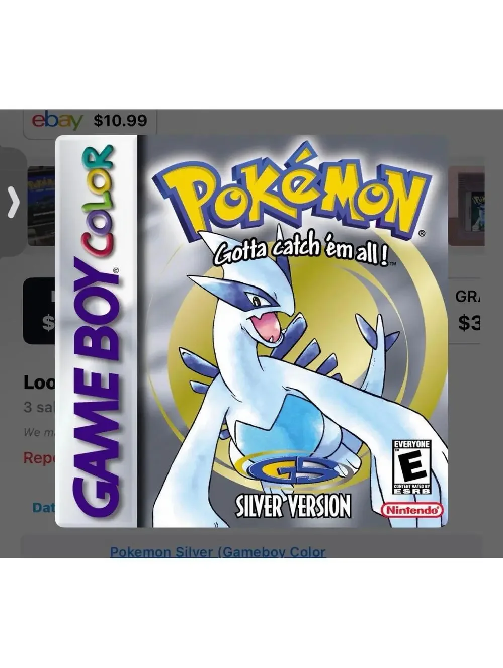 Pokémon Silver for Nintendo Gameboy Color